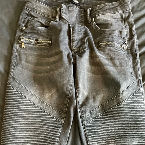 Mens motorcycle style pants black size 31 waist - Picture 2 of 4